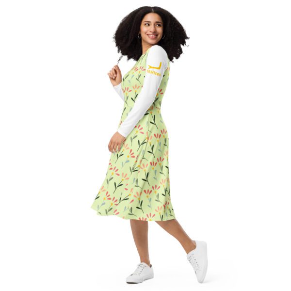 YAHites All-over print long sleeve midi dress - Image 4
