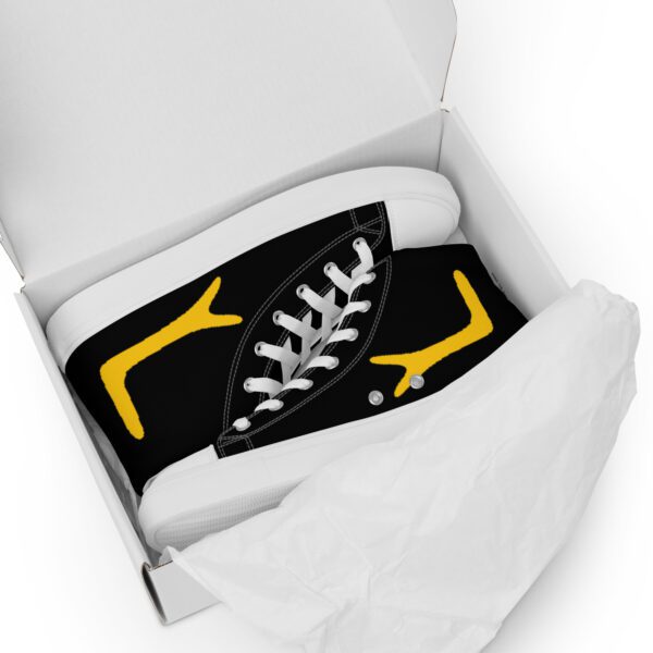 YAHites Black Men’s high top canvas shoes - Image 2