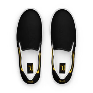 YAHites Black Men’s slip-on canvas shoes