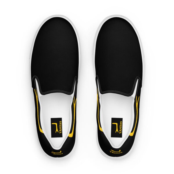 YAHites Black Men’s slip-on canvas shoes