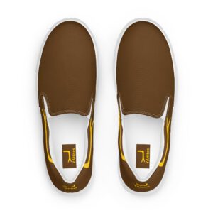 YAHites Tan Men’s slip-on canvas shoes