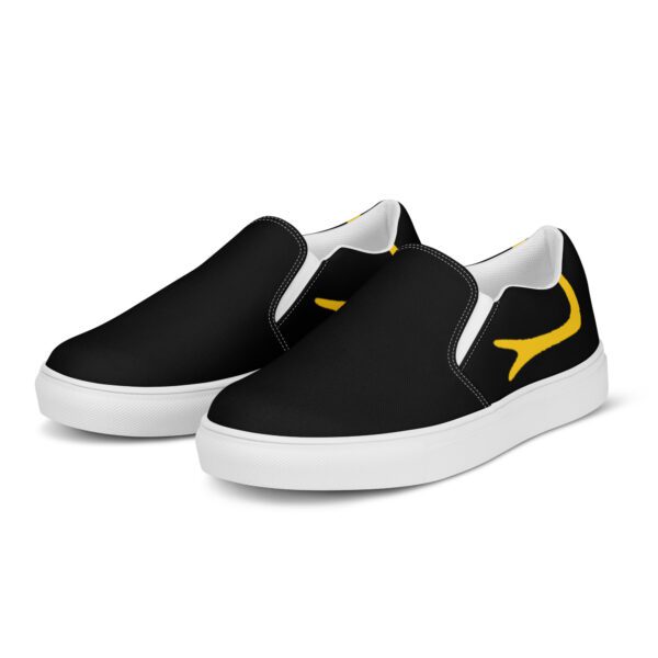 YAHites Black Men’s slip-on canvas shoes - Image 2