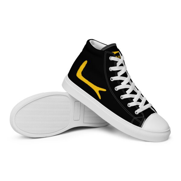 YAHites Black Women’s high top canvas shoes - Image 3