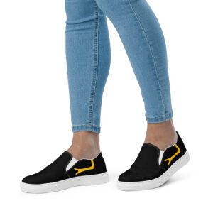YAHites Black Women’s slip-on canvas shoes
