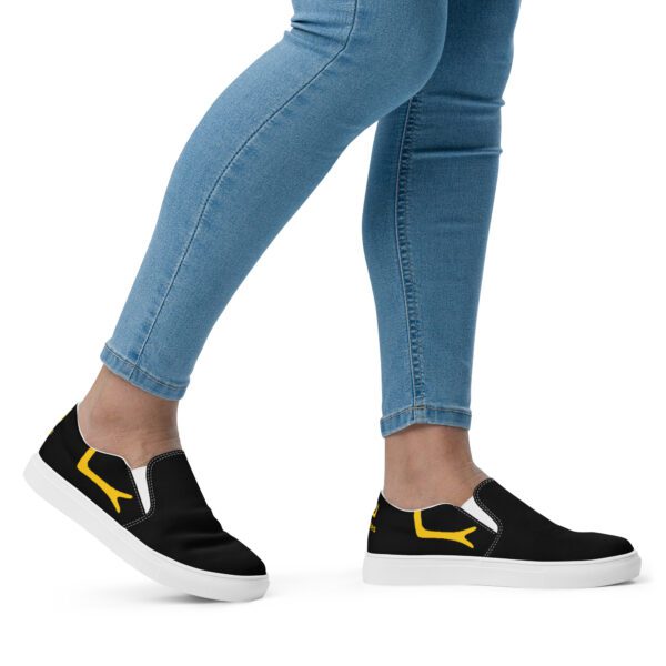 YAHites Black Women’s slip-on canvas shoes - Image 4
