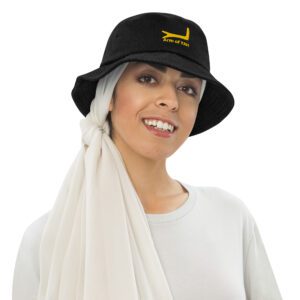 Arm of YAH Denim bucket hat