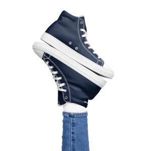 ARMofYAH Women’s high top canvas shoes BLUE & WHITE